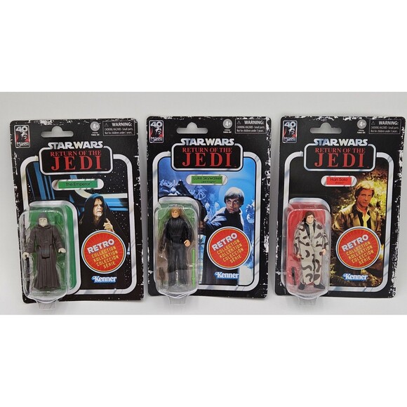 Kenner Other - Star Wars Return Of Jedi Retro Collection - Luke Skywalker, Han Solo, & Emperor